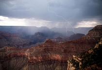 Watching a thunderstorm roll in over the Grand Canyon was simply incredible 