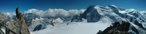 Watching the Mont Blanc Aiguille du Midi Chamonix France 