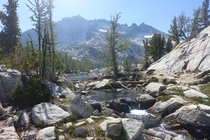 Water making its way out of the Enchantments WA 