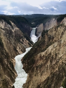 Waterfall at the Grand Canyon of the Yellowstone 
