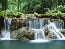 Waterfall in Kanchanaburi National Park Thailand 