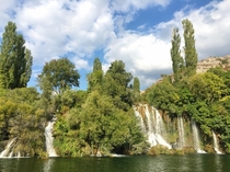 Waterfall in Krka National Park in Croatia 