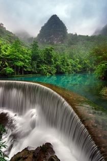 Waterfall in Libo Guizhou China 
