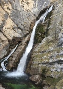 Waterfall in Triglav Nationalpark Slovenia 