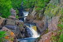 Waterfall Near Lake Superior MN 