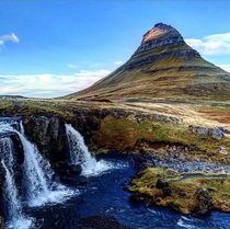 Waterfalls of Kirkjufell Iceland 