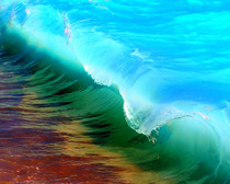 Wave at Kaihalulu Red Sand Beach Maui HI 