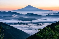 Waves and layers - Japans beautiful landscape with Mount Fuji in the distance  photo by Hidetoshi Kikuchi