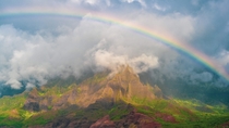 We visited Kauai last year There we swam the strongest Pacific waves enjoyed the pinkest sunset and this rainbow 