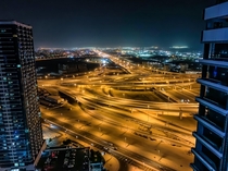 Well-lit highways of Dubai