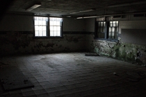 Went back to my childhood K- school Its in bad shape This was the lunchroom 