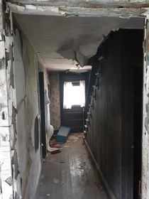 Went to look at some property for sale Listing said buildings were uninhabitable Had to see for myself Floor was very soft Stopped here for fear of ending up in the basement Small album in comments