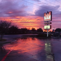 Whatasunset-Texas during the winter of 