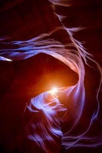 When exploring canyons remember to look up You might just see something other people dont see Antelope Canyon AZ 