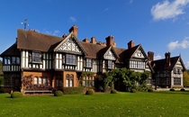 Wightwick Manor - West Midlands England UK - Built in  by architect Edward Ould for Theodore Mander - One of only a few surviving examples of the Aesthetic movement and Arts and Crafts movement - A grand version of the half-timbered vernacular style - Don