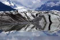 Wild patterns and reflection of the Sheridan Glacier in Alaska  Photo by Joe Morris