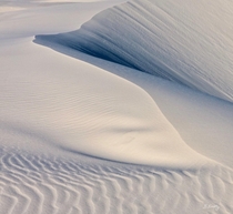 Winding sand waves in White Sands National Monument  avoidingconcrete