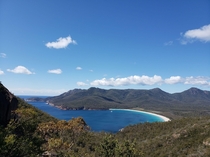 Wineglass Bay lookout Freycinet National Park Tasmania 