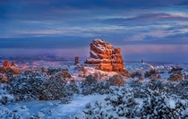 Winter in Arches National Park Utah   by B Praagh