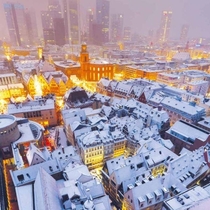 Winter in Frankfurt Germany