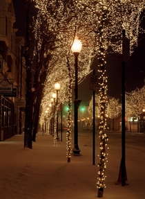 Winter night in Littleton Colorado 