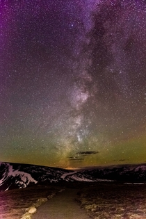 Winter Night Sky in Rocky Mountain National Park CO 