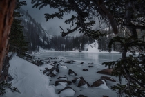 Winter wonderland in Rocky Mountain National Park Colorado 