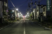 Working Streetlamps in an Area Abandoned After the Fukushima Disaster 