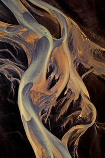 Would you believe that this is birds eye view of a river in Iceland which looks like modern art  - and I offer my whole portfolio of abstract landscapes for free during lockdown -gt see comment