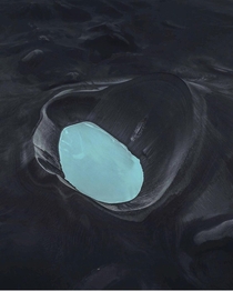 Would you swim in this Looks like from another planet maybe it is Iceland  x  