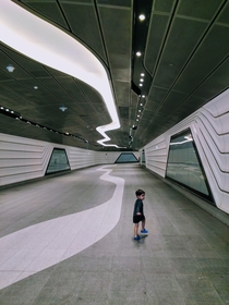 Wynyard Walk is a  meter long pedestrian tunnel in Sydney joining Wynyard Station to the harbourside suburb of Barangaroo