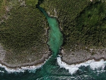 Yal-kucito next to Yal-ku where cenotes meet the Caribbean 