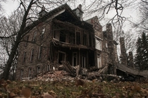 -year-old disused Seminary partially collapsed after a strong wind-storm Fenton MI US