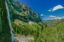 Yep the view from Bridal Veil Falls looking through the canyon in to Telluride checks out 