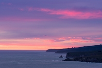 Yesterdays sunrise over the eastern edge of Banks Peninsula Canterbury New Zealand 