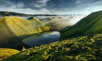 Yet another stunning capture of Iceland for rEarthPorn - The incredibly photogenic landscape of Iceland is illuminated after a sunrise a few hours earlier  Photo by Max Rive