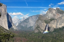 Yosemite California- Bridalveil Falls in the afternoon 