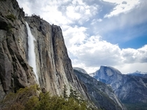 Yosemite National Park - Upper Yosemite Falls and Half Dome 