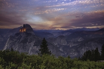 Yosemite National Park USA Half Dome as seen from the Glacier Point during sunset writes photographer Evgeny Tchebotarev 