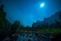 Yosemite Under Moonlight 