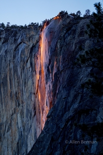 Yosemites Firefall this week Lots of friendly photographers And a couple of clear days OC x