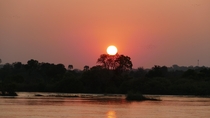 Zambezi River at sunset Livingstone Zambia 