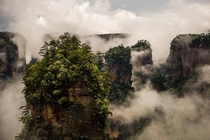 Zhangjiajie National Forest Park the inspiration for Avatars floating mountains  photo by Mitch Serbu