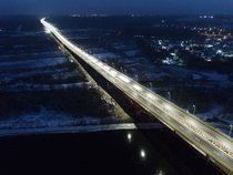 ZKAD motorway in winter Russia